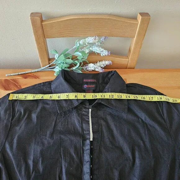 American Flirt - Women's Basic T-Shirts 3-/4 Sleeve Size 2X Black - Picture 5 of 8